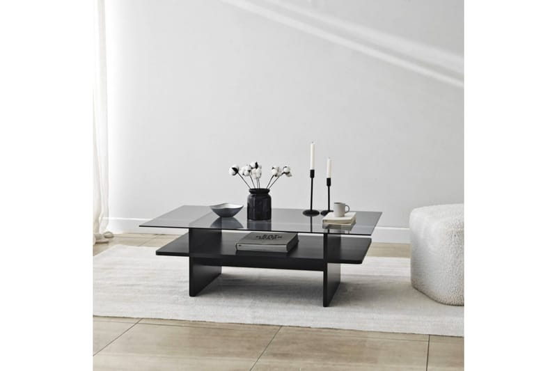 Sofabord Rubby Rektangel Svart / Røyk - Svart / Røyk - Møbler - Bord - Sofabord