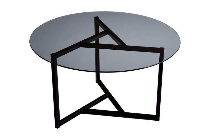 Sabani Sofabord 75 cm Rundt X-formede Ben - Grå - Møbler - Bord - Sofabord