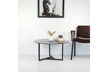 Sabani Sofabord 75 cm Rundt X-formede Ben - Grå - Møbler - Bord - Sofabord
