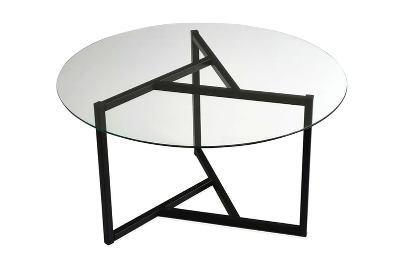 Sabani Sofabord 75 cm Rundt X-formede Ben - Røykfarget - Møbler - Bord - Sofabord