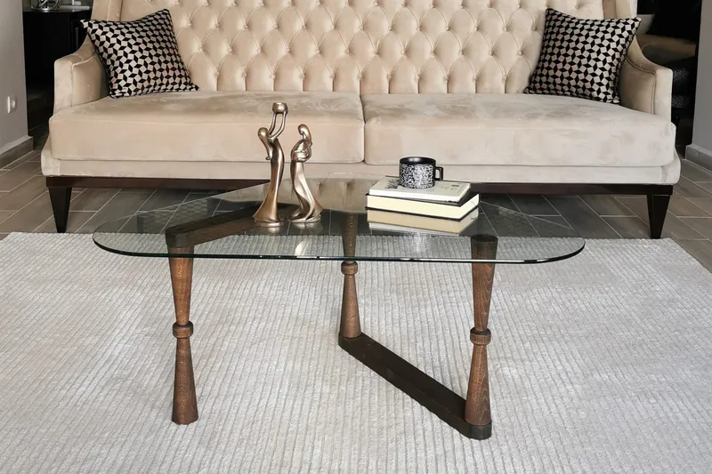 Sabani Sofabord 96 cm Trekantete, Valnøttbrun