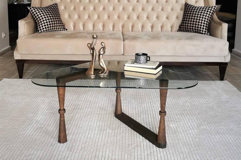 Sabani Sofabord 96 cm Trekantete - Valnøttbrun - Møbler - Bord - Sofabord
