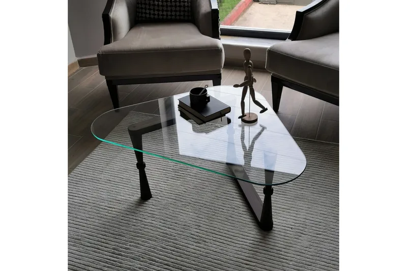 Sabani Sofabord 96 cm Trekantete - Valnøttbrun - Møbler - Bord - Sofabord