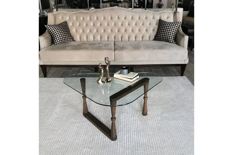 Sabani Sofabord 96 cm Trekantete - Valnøttbrun - Møbler - Bord - Sofabord