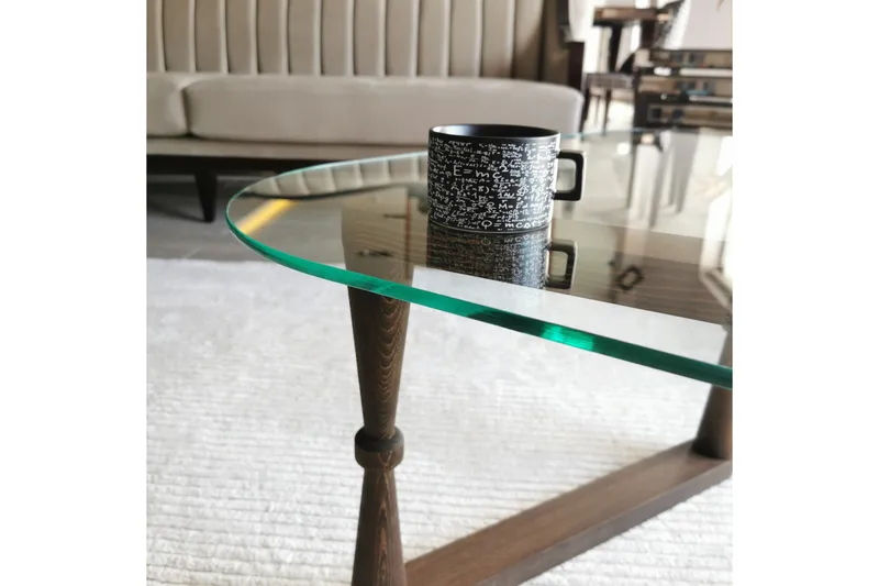 Sabani Sofabord 96 cm Trekantete - Valnøttbrun - Møbler - Bord - Sofabord