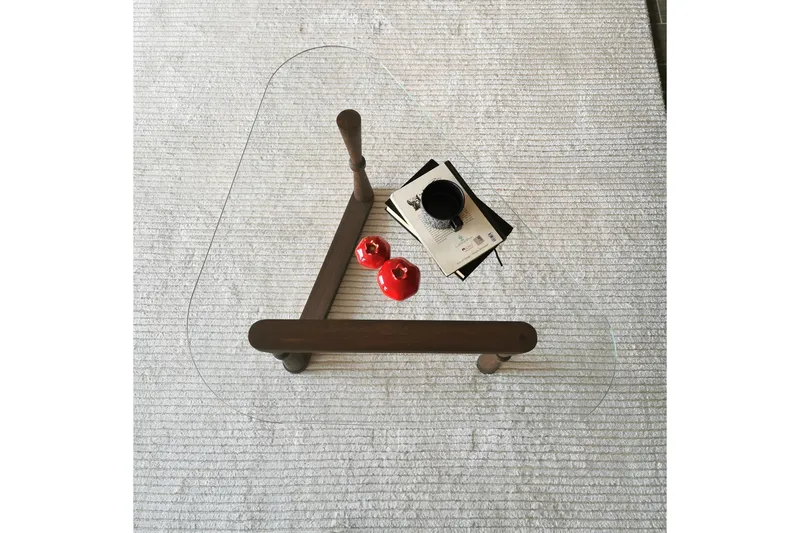 Sabani Sofabord 96 cm Trekantete - Valnøttbrun - Møbler - Bord - Sofabord