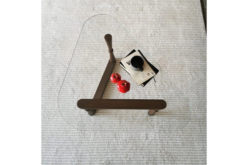 Sabani Sofabord 96 cm Trekantete - Valnøttbrun - Møbler - Bord - Sofabord