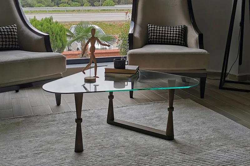 Sabani Sofabord 96 cm Trekantete - Valnøttbrun - Møbler - Bord - Sofabord