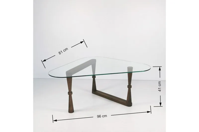 Sabani Sofabord 96 cm Trekantete - Valnøttbrun - Møbler - Bord - Sofabord