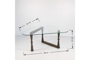 Sabani Sofabord 96 cm Trekantete - Valnøttbrun - Møbler - Bord - Sofabord