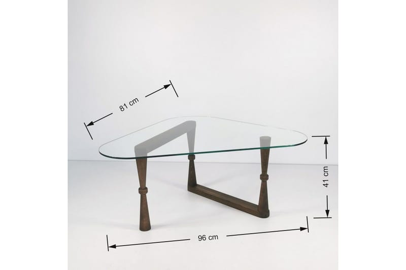 Sabani Sofabord 96 cm Trekantete - Valnøttbrun - Møbler - Bord - Sofabord