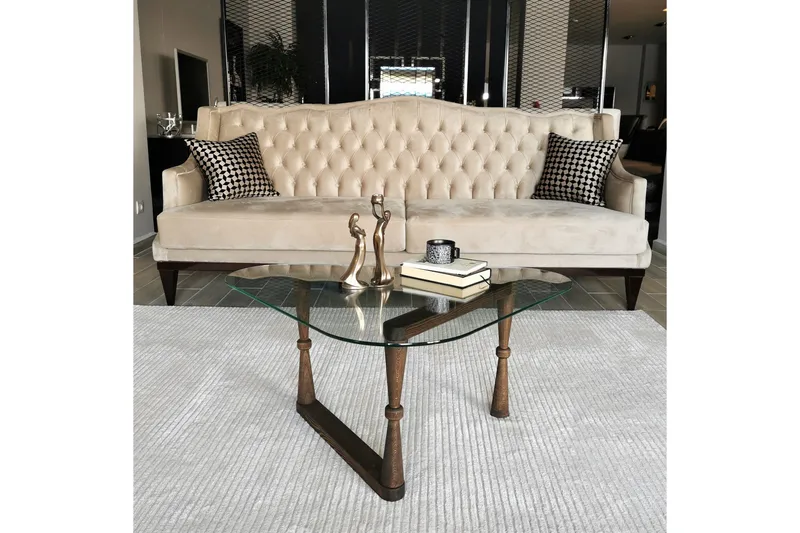 Sabani Sofabord 96 cm Trekantete - Valnøttbrun - Møbler - Bord - Sofabord