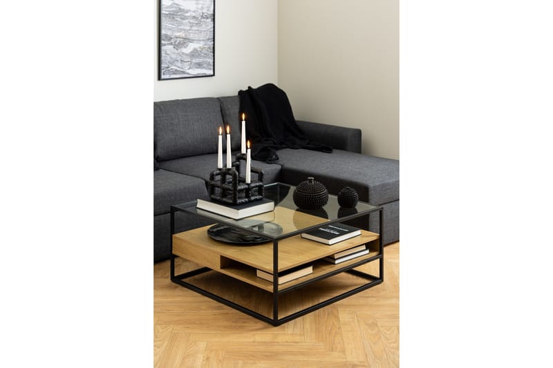 Sakila Sofabord 80x80 cm - Transparent - Møbler - Bord - Sofabord