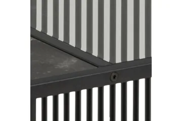 Saklani Kvadratisk Sofabord 80x80 cm i Metall med Glassplate - Sort - Møbler - Bord - Sofabord