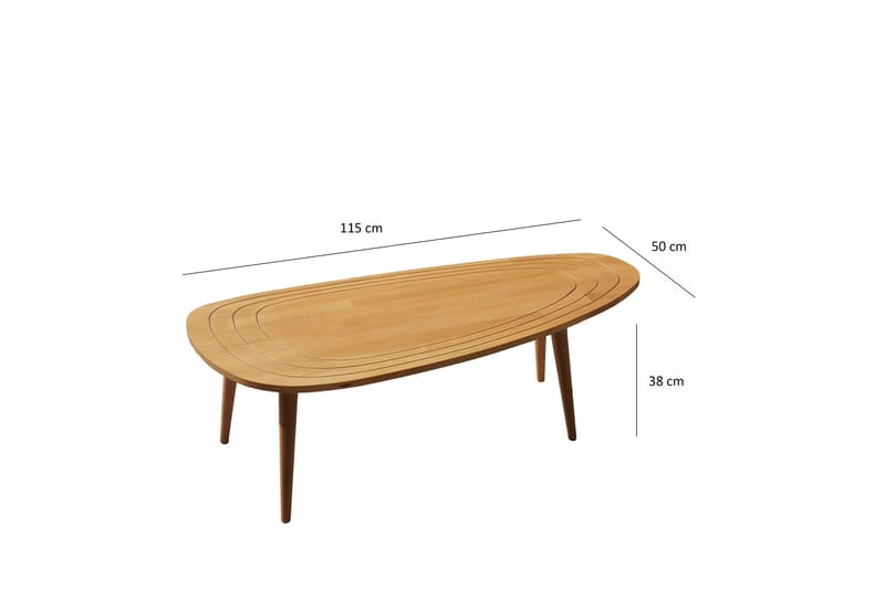 Saldus Sofabord 115 cm - Teak - Sofabord