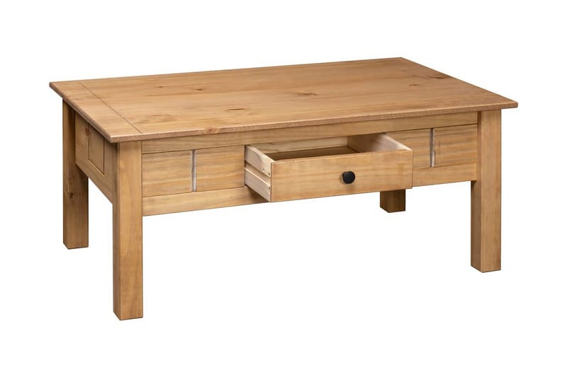 Salongbord 100x60x45 cm heltre furu Panama Range - Brun - Møbler - Bord - Sofabord