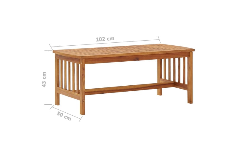 Salongbord 102x50x43 cm heltre akasie - Møbler - Bord - Sofabord