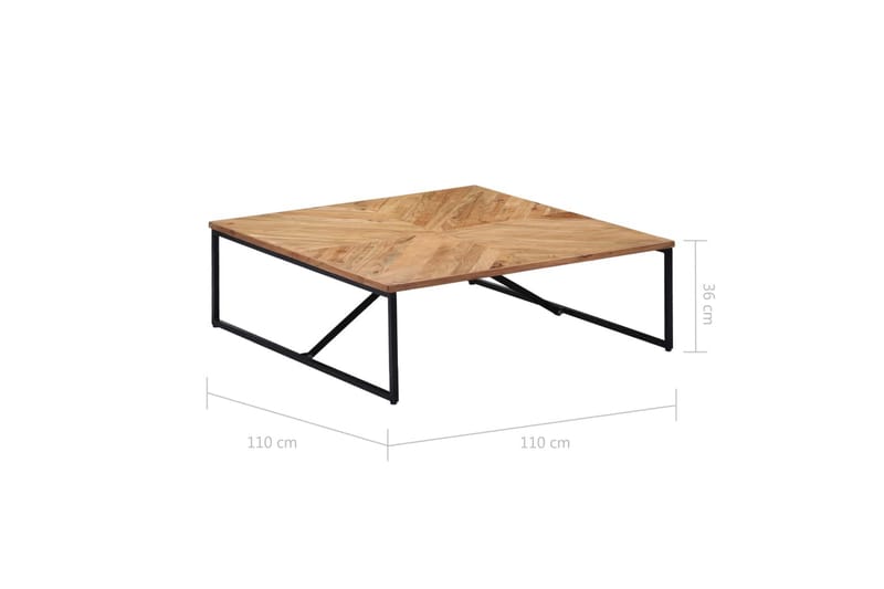 Salongbord 110x110x36 cm heltre akasie - Møbler - Bord - Sofabord