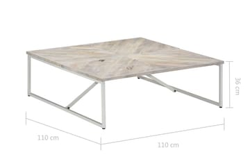 Salongbord 110x110x36 cm heltre mango - Møbler - Bord - Sofabord