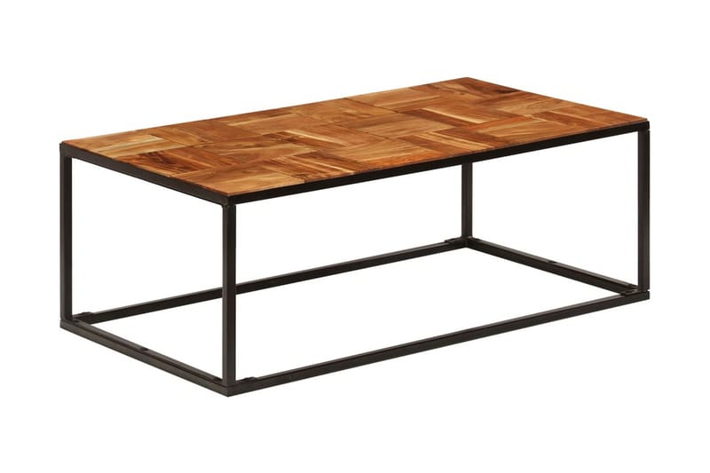 Salongbord 110x40x60 cm heltre akasie og stål - Møbler - Bord - Sofabord