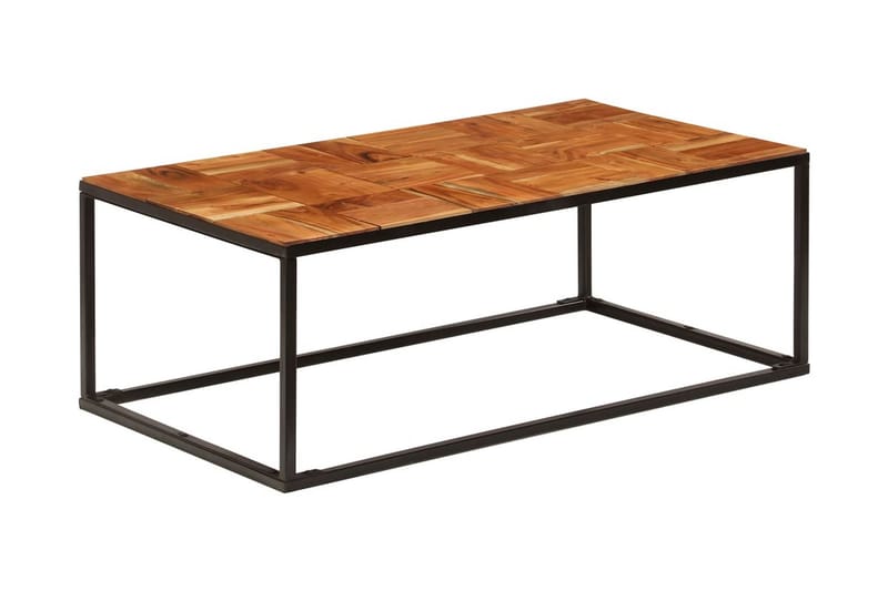 Salongbord 110x40x60 cm heltre akasie og stål - Møbler - Bord - Sofabord