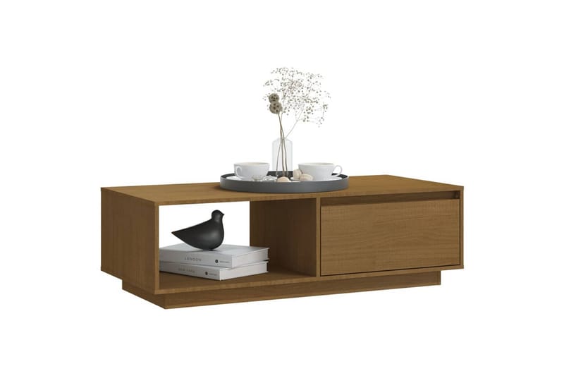 Salongbord 110x50x33,5 cm heltre furu honningbrun - Brun - Møbler - Bord - Sofabord