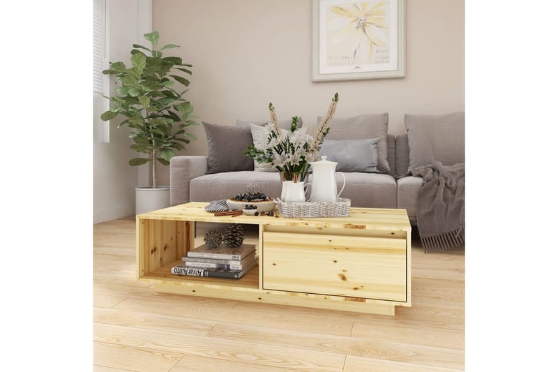 Salongbord 110x50x33,5 cm heltre gran - Brun - Møbler - Bord - Sofabord