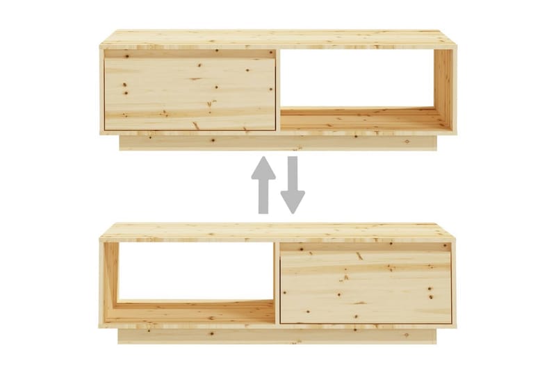 Salongbord 110x50x33,5 cm heltre gran - Brun - Møbler - Bord - Sofabord