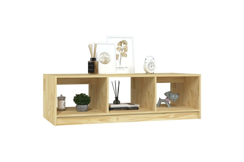 Salongbord 110x50x34 cm heltre furu - Brun - Møbler - Bord - Sofabord