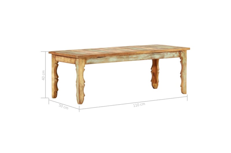 Salongbord 110x50x40 cm gjenvunnet heltre - Møbler - Bord - Sofabord