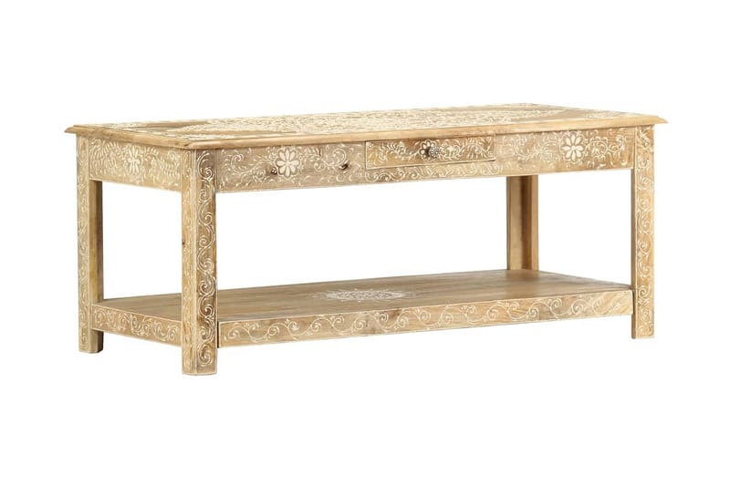Salongbord 110x50x45 cm håndmalt heltre mango - Møbler - Bord - Sofabord