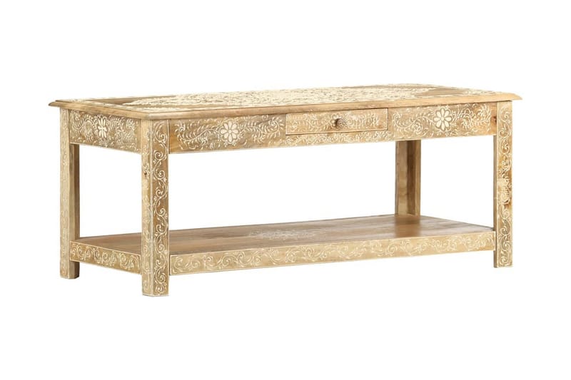 Salongbord 110x50x45 cm håndmalt heltre mango - Møbler - Bord - Sofabord