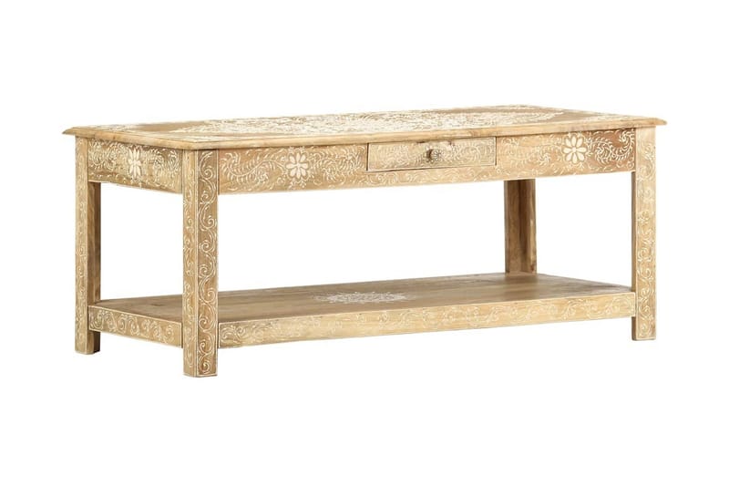 Salongbord 110x50x45 cm håndmalt heltre mango - Møbler - Bord - Sofabord