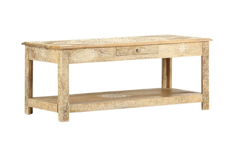 Salongbord 110x50x45 cm håndmalt heltre mango - Møbler - Bord - Sofabord