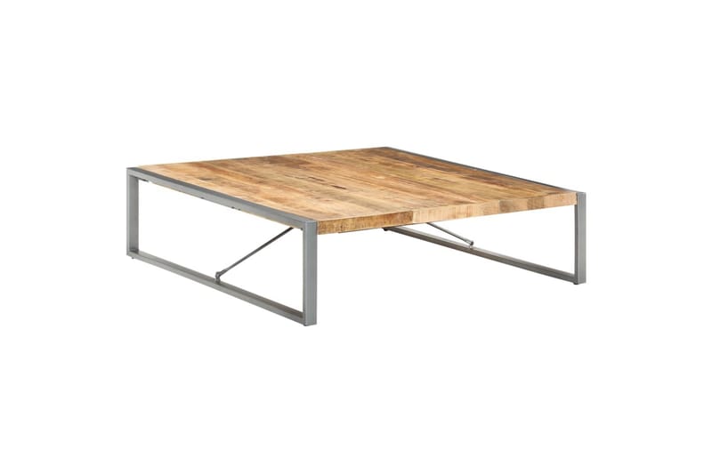 Salongbord 140x140x40 cm grovt mangotre - Brun - Møbler - Bord - Sofabord