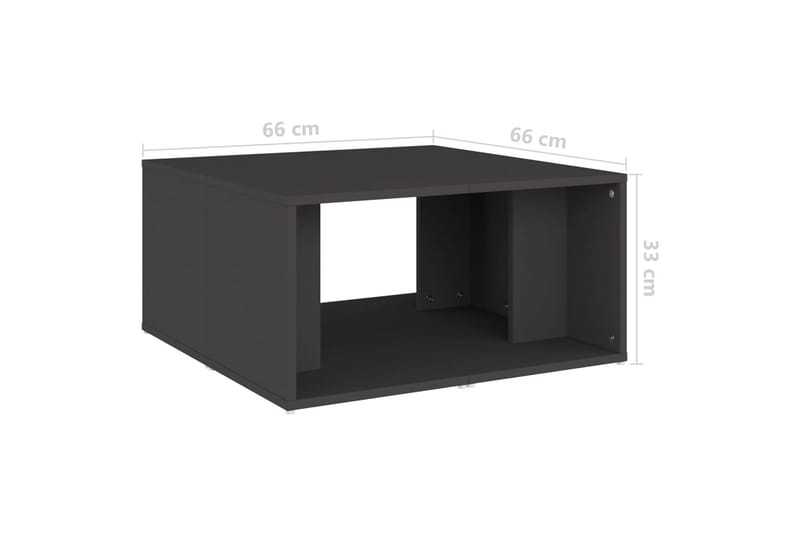 Salongbord 4 stk grå 33x33x33 cm sponplate - Grå - Møbler - Bord - Sofabord