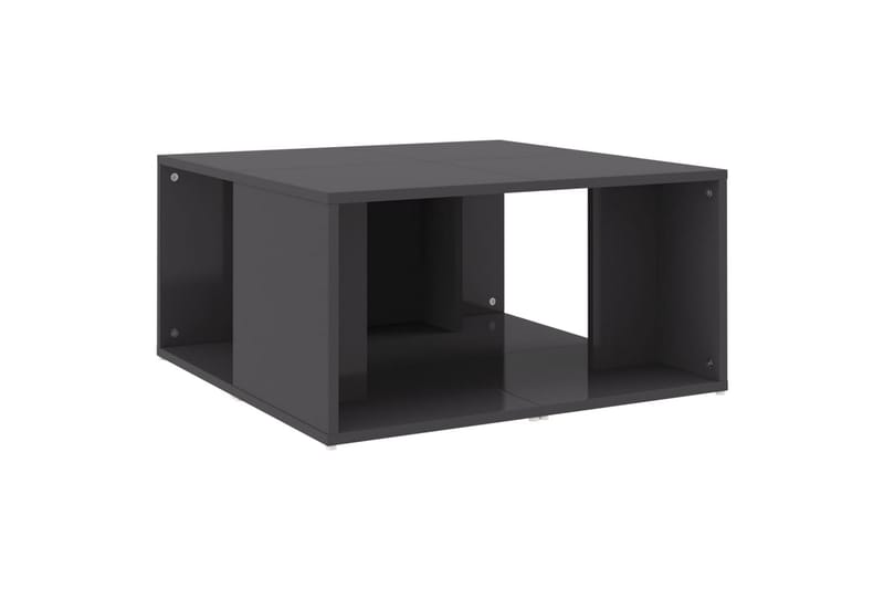 Salongbord 4 stk høyglans grå 33x33x33 cm sponplate - Grå - Møbler - Bord - Sofabord