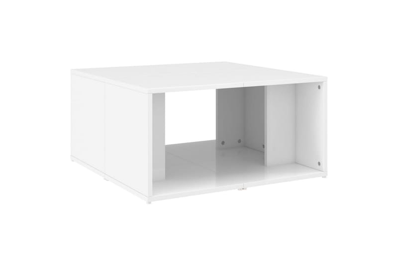 Salongbord 4 stk høyglans hvit 33x33x33 cm sponplate - Hvit - Møbler - Bord - Sofabord