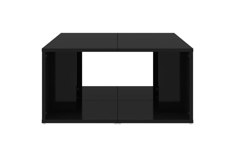 Salongbord 4 stk høyglans svart 33x33x33 cm sponplate - Svart - Sofabord