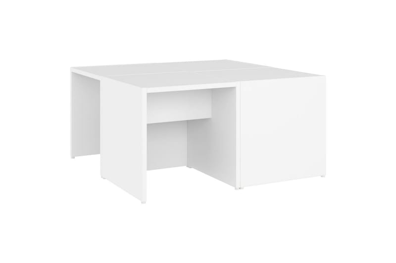 Salongbord 4 stk hvit 33x33x33 cm sponplate - Hvit - Møbler - Bord - Sofabord