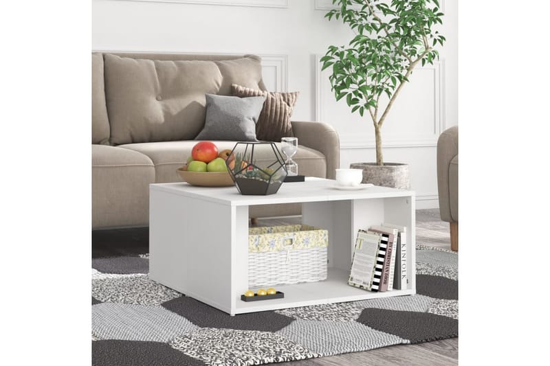 Salongbord 4 stk hvit 33x33x33 cm sponplate - Hvit - Møbler - Bord - Sofabord