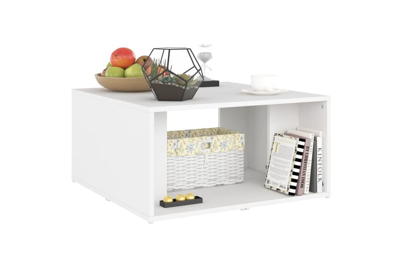 Salongbord 4 stk hvit 33x33x33 cm sponplate - Hvit - Møbler - Bord - Sofabord