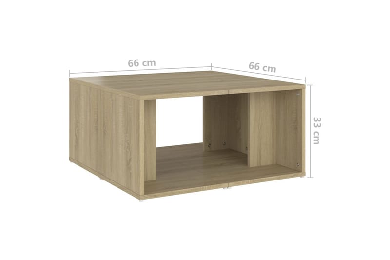 Salongbord 4 stk sonoma eik 33x33x33 cm sponplate - Brun - Møbler - Bord - Sofabord