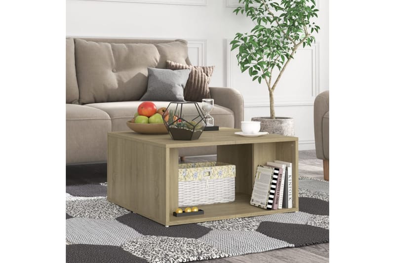 Salongbord 4 stk sonoma eik 33x33x33 cm sponplate - Brun - Møbler - Bord - Sofabord