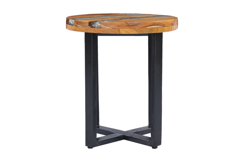 Salongbord 40x45 cm heltre teak og polyresin - Brun - Møbler - Bord - Sofabord