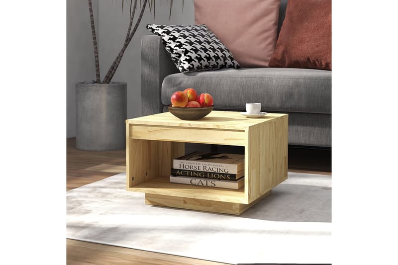 Salongbord 50x50x33,5 cm heltre furu - Brun - Møbler - Bord - Sofabord