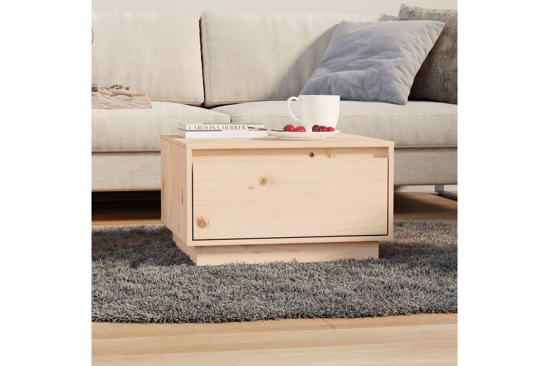 Salongbord 55x56x32 cm heltre furu - Brun - Møbler - Bord - Sofabord