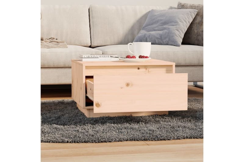 Salongbord 55x56x32 cm heltre furu - Brun - Møbler - Bord - Sofabord