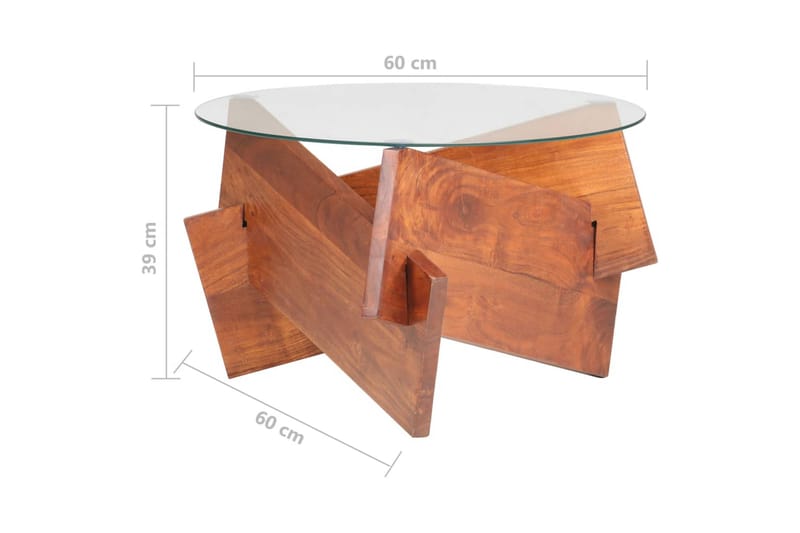 Salongbord 60 cm heltre akasie - Møbler - Bord - Sofabord