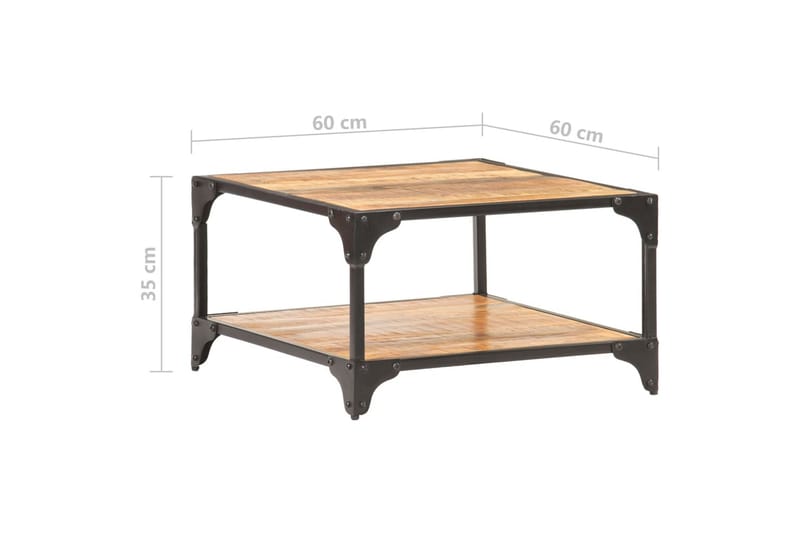 Salongbord 60x60x35 cm heltre mango - Møbler - Bord - Sofabord